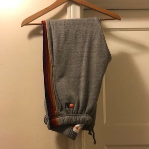 Aviator Nation Velvet striped sweatpant